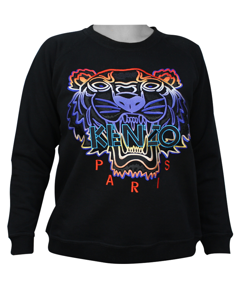 kenzo tiger womans sweatshirt gradient l