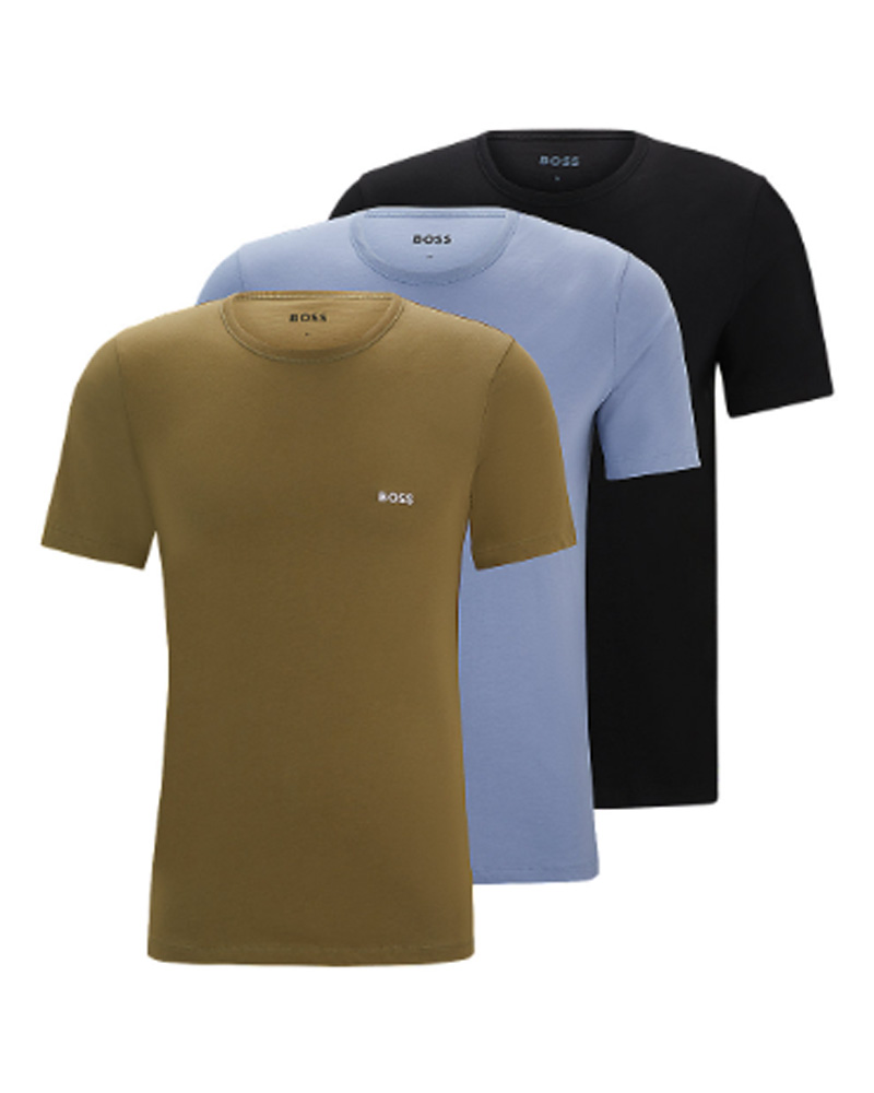 Hugo Boss 3 Pack Crew Neck T Shirt Cotton Str. XL