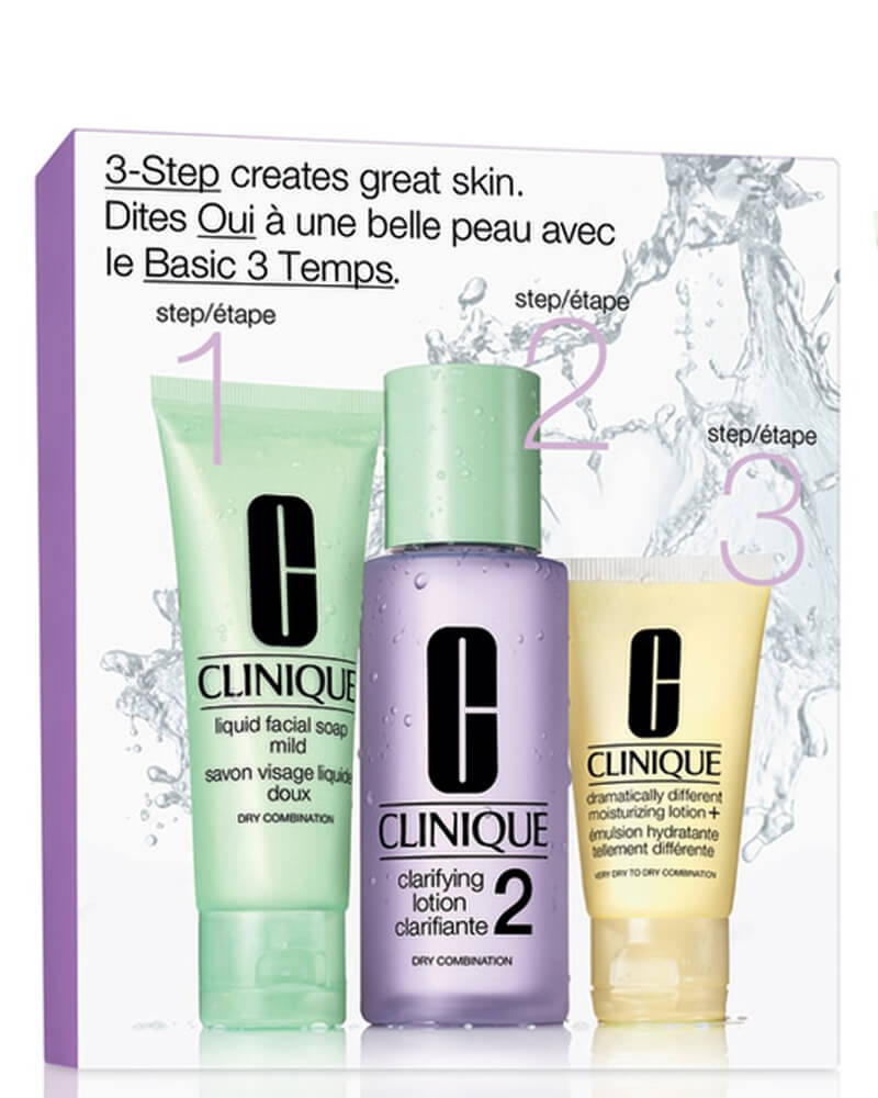 clinique set 2-step skin care dry-combination (purple) 180 ml