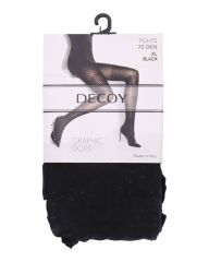 Decoy Fashion Tight Graphic Dots Black 70 Den XL