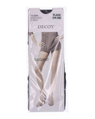 Decoy Elegant (15 Den) Black 2-Pack Knee High One Size