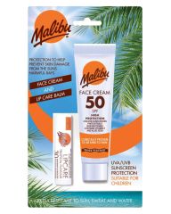 Malibu Face Cream SPF 50 and Lip Care Balm SPF 30 (F)