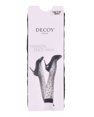 Decoy Fashion Knee-High One Size Black with Stars