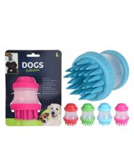 Excellent Houseware Dog Brush With Soap Dispenser Pink