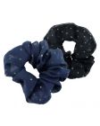 Everneed Scrunchie Sæt - Sort/Navy Med Guld Stjerner 