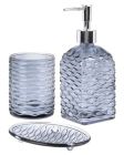 Bathroom Solutions Soap Dispenser Stripes Grey