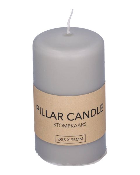 Excellent Houseware Pillar Candle Grey 55 x 95 mm