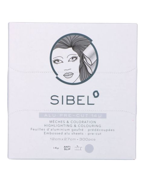 SIBEL Alufoil Embossed Sheets 14µ Silver 27cmx12cm 300pcs Ref. P002943