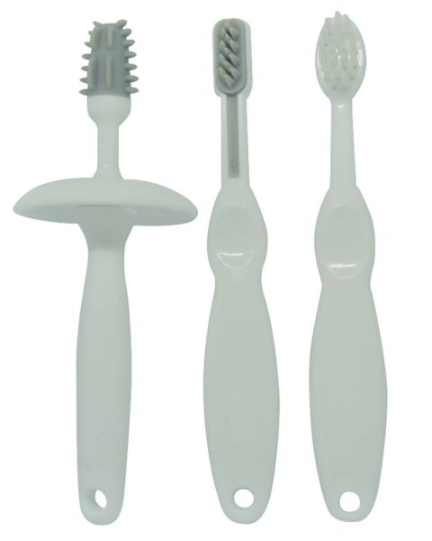 Oopsy 3 Step Toothbrush Set Grey Oopsy 3 Step Toothbrush Set Grey