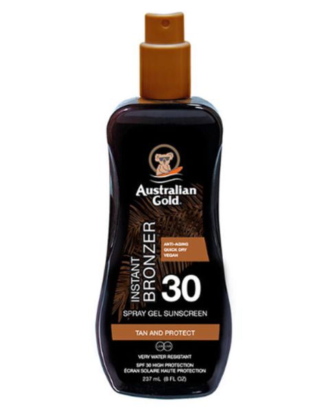 Australian Gold Instant Bronzer Spray Gel Sunscreen SPF 30 (F)