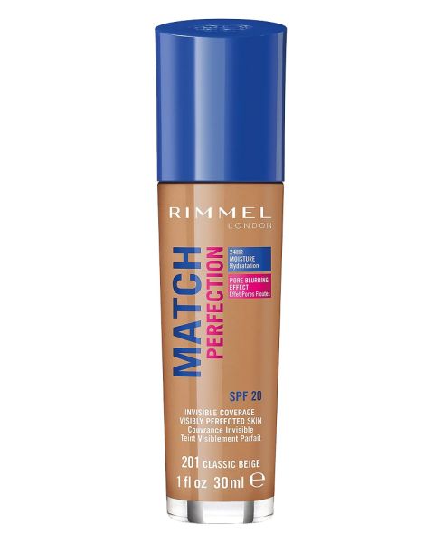 Rimmel London Match Perfection Foundation 201 Classic Beige Rimmel London Match Perfection Foundation 201 Classic Beige