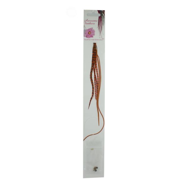 Feather Extensions - Orange long