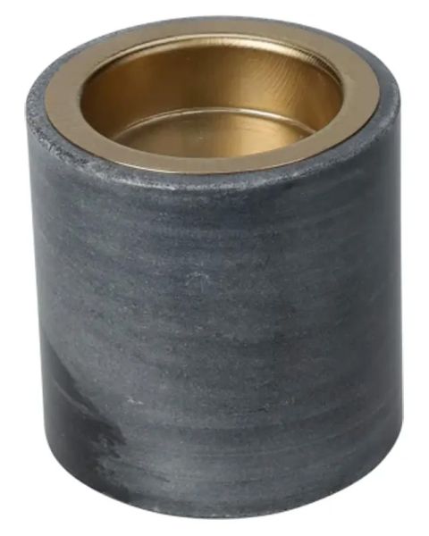 Excellent Houseware Marble Tealight Holder Grey 6 x 6 cm
