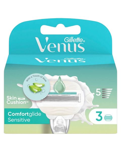Gillette Venus refill 3 u. 5 blades. Pro Comfortglide sensitive. Gillette Venus refill 3 u. 5 blades. Pro Comfortglide sensitive.
