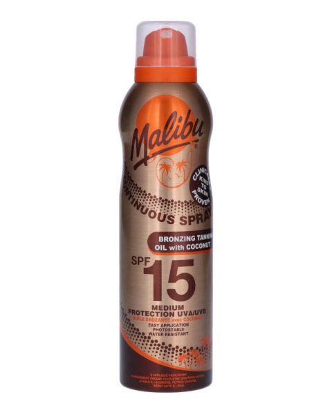 Malibu Bronzing Oil with Coconut Spray SPF 15