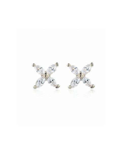 Everneed Cassie - small crystal studs gold (U)