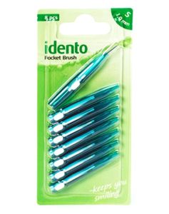 Idento Pocket Brush 8 x 1,0mm (Grøn/Turkis) 