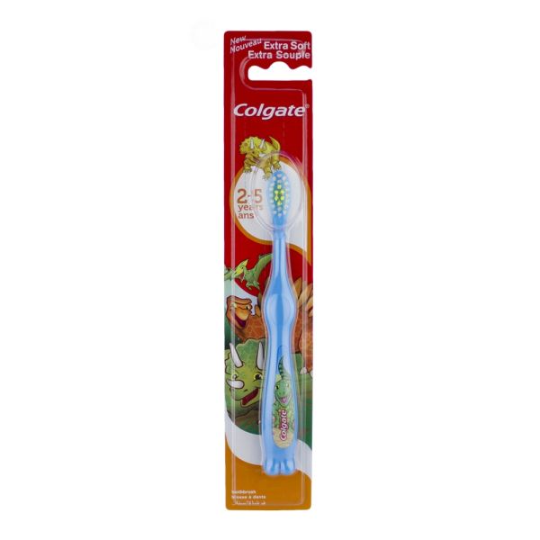 Colgate Toothbrush Kids 2-5 years - Extra soft- Blue Dinosaur