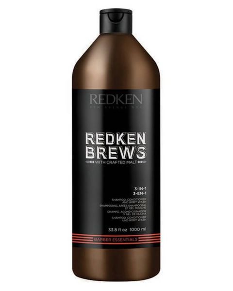 Redken Brews 3 In 1 Shampoo, Conditioner And Body Wash