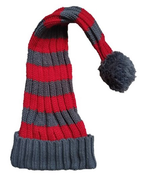 Nissebanden Knitted Santa hat Red/Grey