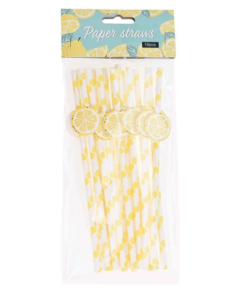 Party Collection Paper Straw Lemon Slice