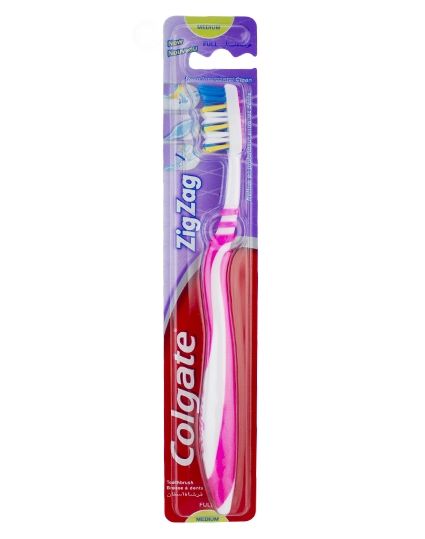 Colgate Zigzag Toothbrush - Medium - Pink