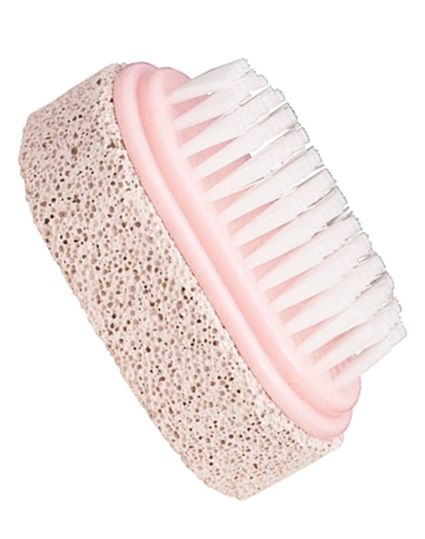 Sibel Nails Foot- and Nail Brush with Pumice Stone Art. 7100107 Pink