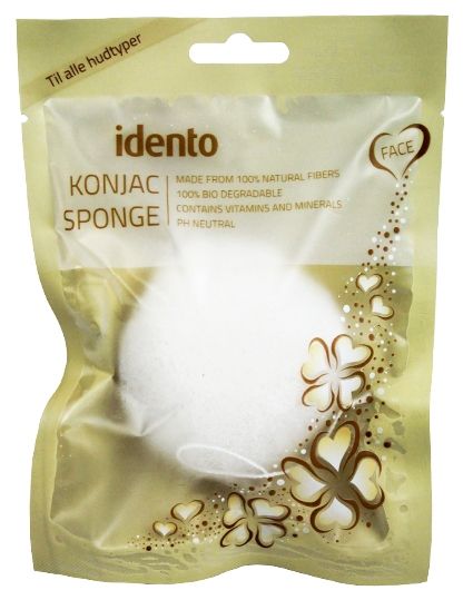 Idento Konjac Sponge Halfball Natural (white)