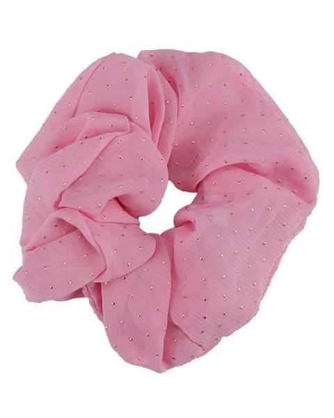 Everneed Scrunchie Rosa with Gold Dots