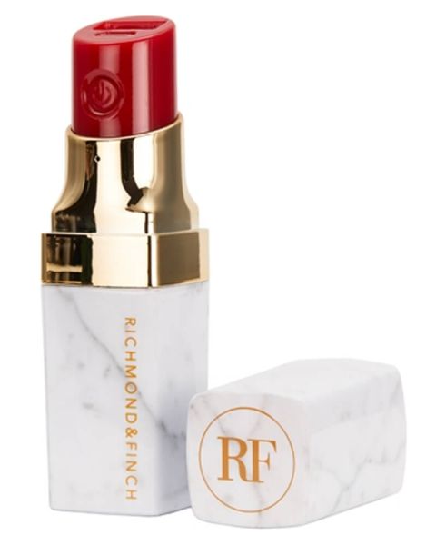 Richmond And Finch Lipstick Powerbank for iPhone and Android - White Marble