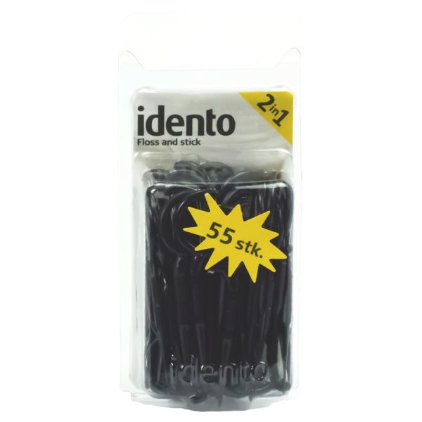 Idento Floss and Stick 2 in 1 Black