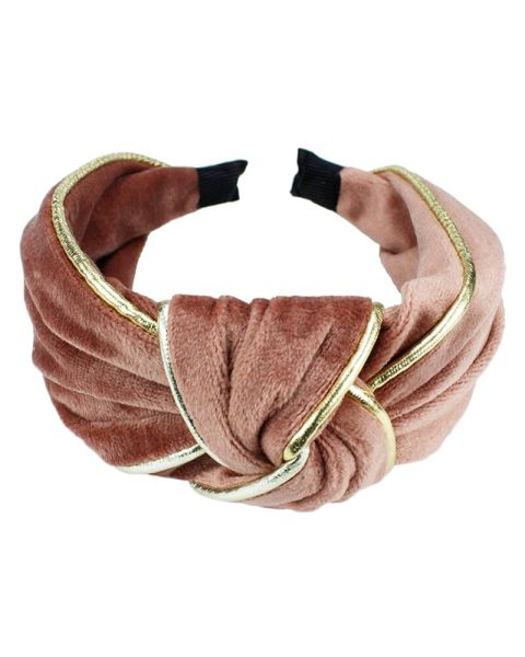 Everneed Suede Hairband Rosa/Gold (U)