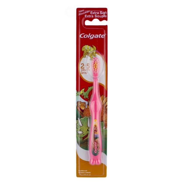 Colgate Toothbrush Kids 2-5 years - Extra soft - Pink Dinosaur