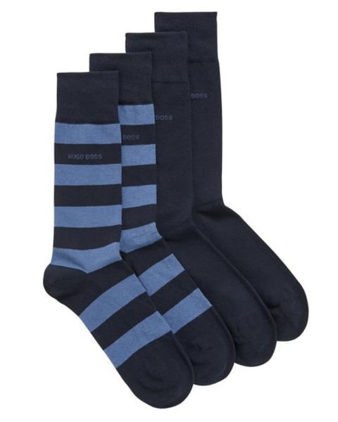 Boss Hugo Boss 2-pack socks size 39-42 - Block Stripe blue