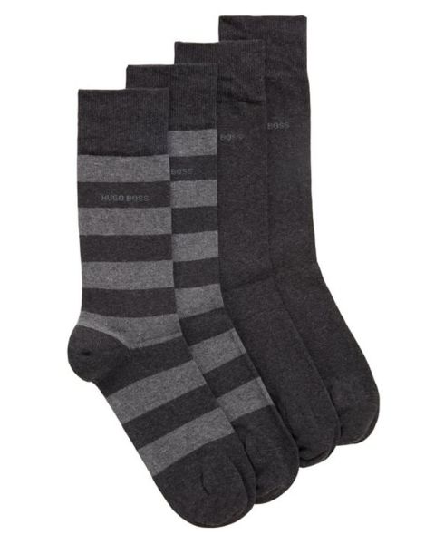 Boss Hugo Boss socks 2-pack size 39-42 - Block Stripe gray