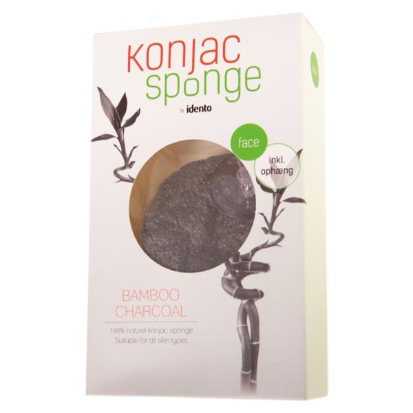 Idento Konjac Dry Sponge Halfball Bamboo Charcoal