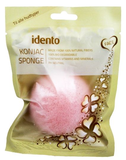 Idento Konjac Sponge Halfball Lycopene (Pink)
