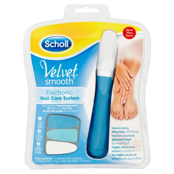Scholl Velvet Smooth Electronic Nail Care System Blue