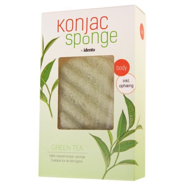 Idento Konjac Dry Sponge Body Green Tea
