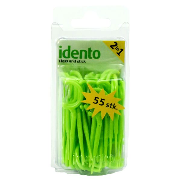 Idento Floss and Stick 2 in 1 Green