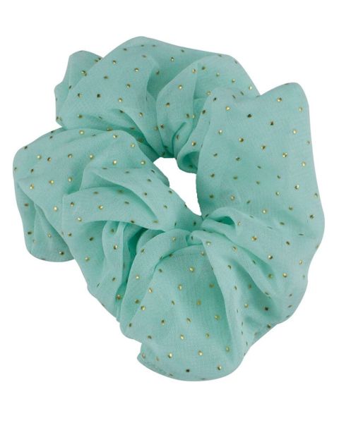 Everneed Scrunchie Mint with Gold Dots