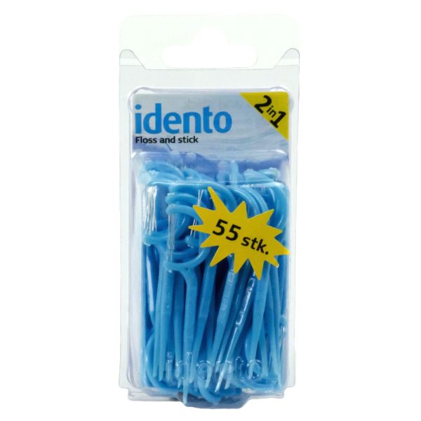 Idento Floss and Stick 2 in 1 Blue