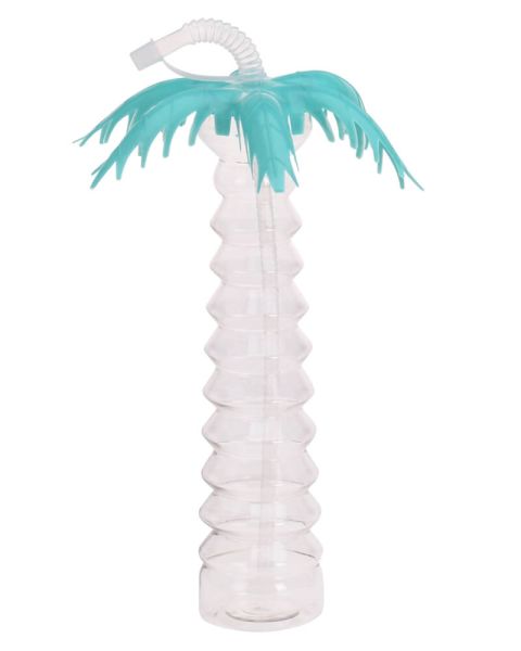 Excellent Houseware Drinking Bottle Palm Tree Clear