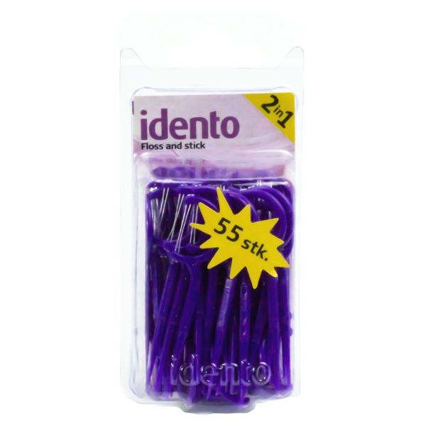 Idento Floss and Stick 2 in 1 Purple