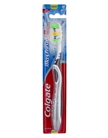 Colgate MaxFresh Toothbrush - Medium - Grey/Black