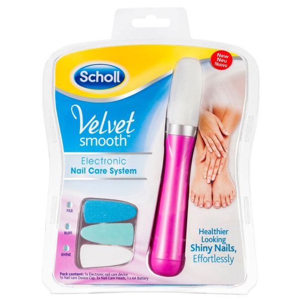 Scholl Velvet Smooth Electronic Nail Care System Pink