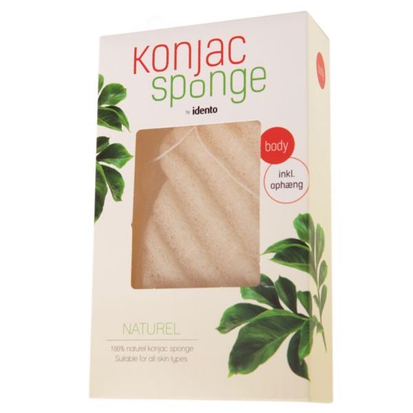 Idento Konjac Dry Sponge Body Natural
