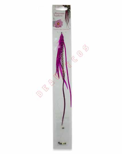 Feather Extension Long Pink