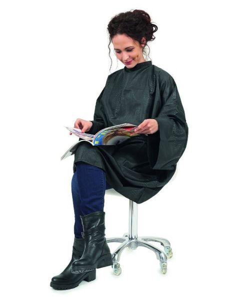 Sibel BOA Hairdressing Cape with Sleeves Black Snakeskin Ref. 501053202