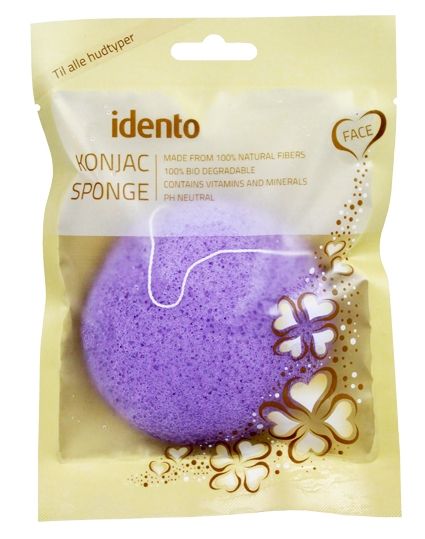 Idento Konjac Sponge Circular Lavender (Purple)